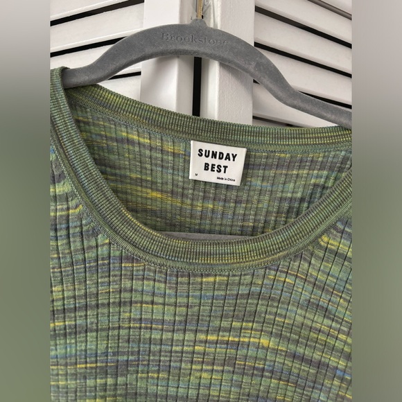 Aritzia Sunday Best Space Dye Yucca Green Jodie Dress - Picture 4 of 6